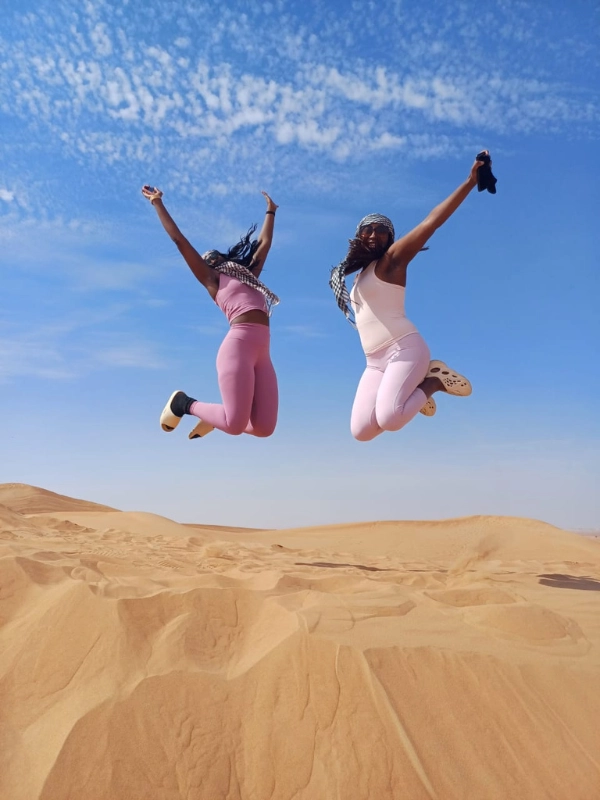 Sunrise Morning Desert Safari in Dubai with golden dunes